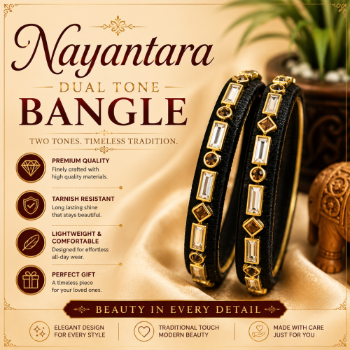 Naynatra Dual Tone Bangle